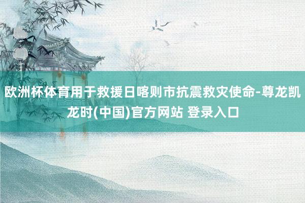 欧洲杯体育用于救援日喀则市抗震救灾使命-尊龙凯龙时(中国)官方网站 登录入口