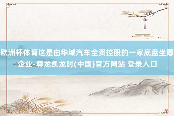 欧洲杯体育这是由华域汽车全资控股的一家底盘坐蓐企业-尊龙凯龙时(中国)官方网站 登录入口
