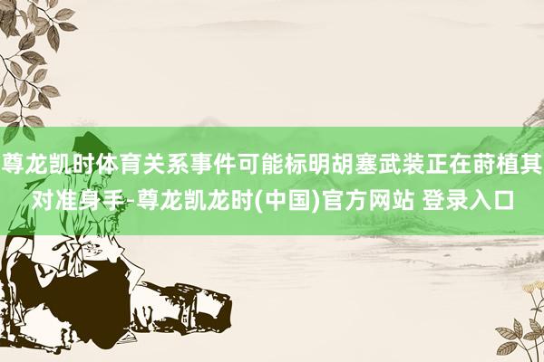 尊龙凯时体育关系事件可能标明胡塞武装正在莳植其对准身手-尊龙凯龙时(中国)官方网站 登录入口