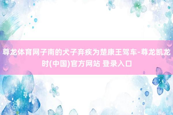 尊龙体育网子南的犬子弃疾为楚康王驾车-尊龙凯龙时(中国)官方网站 登录入口