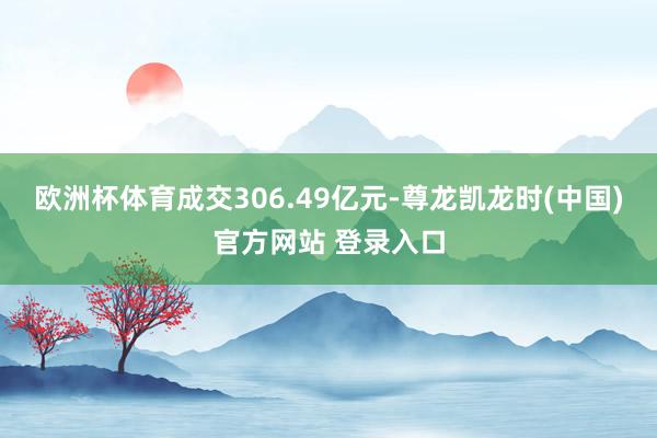 欧洲杯体育成交306.49亿元-尊龙凯龙时(中国)官方网站 登录入口