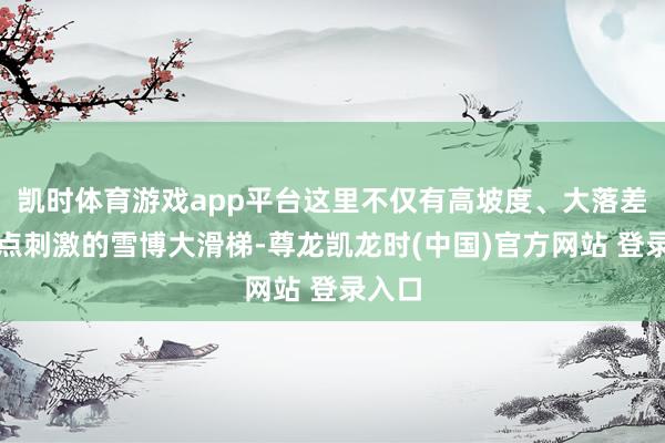 凯时体育游戏app平台这里不仅有高坡度、大落差、终点刺激的雪博大滑梯-尊龙凯龙时(中国)官方网站 登录入口